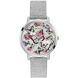 Guess Watch Mariposa Silver Leather Analog Watch Women's Watch GW0008L1 - Big Daddy Watches