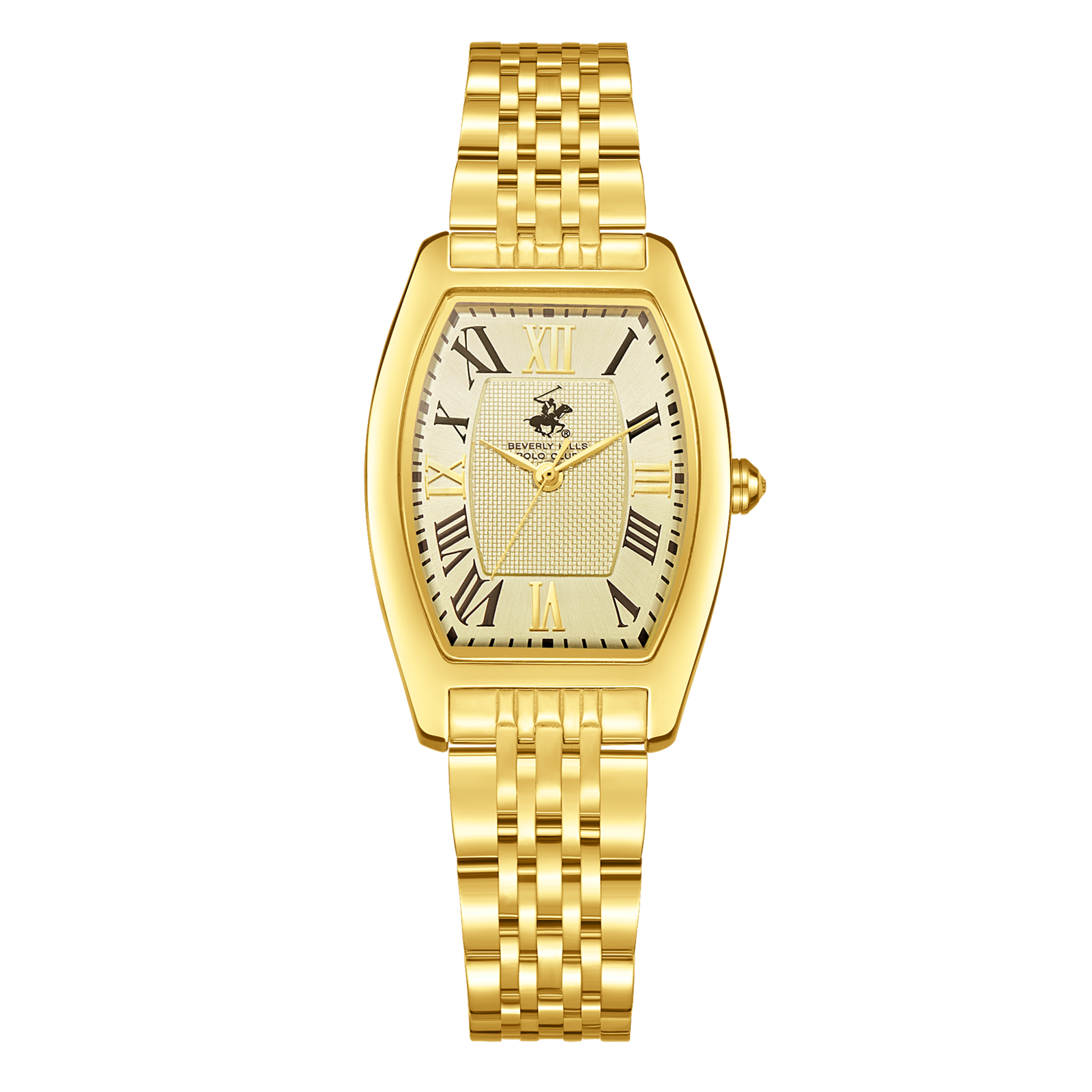 Beverly Hills Polo Club All Gold Tonneau Watch BP3716X.170