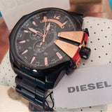 Diesel Mega Chief DZ4309 316L black ion-plated stainless steel 10ATM (100m) water resistant Japan movements with a chronograph and date function