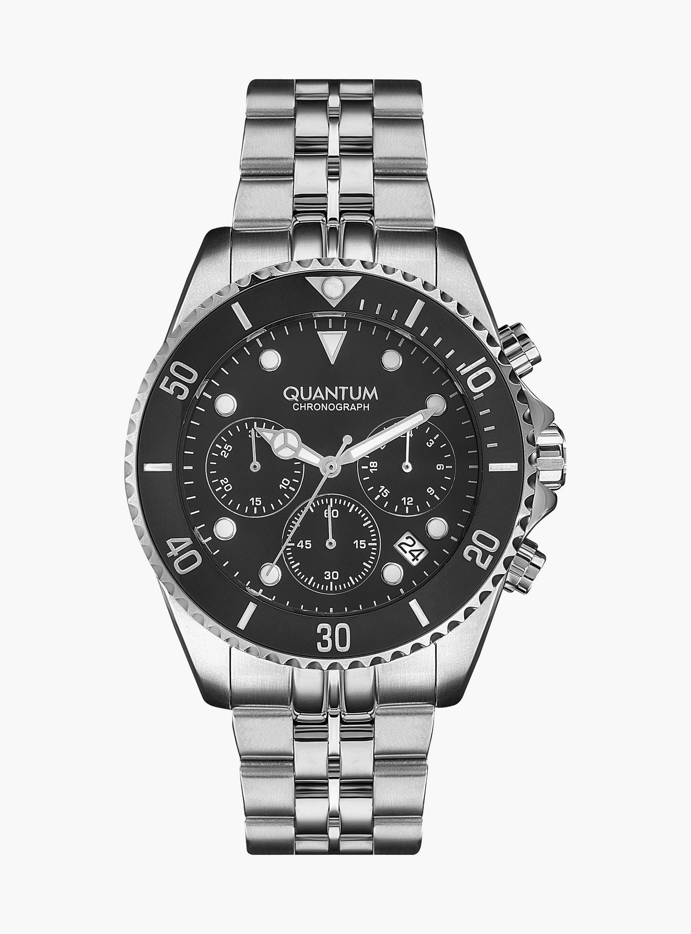 Quantum Silver Chronograph Stainless Steel Strap Men's Watch PWG930.350 - Big Daddy Watches