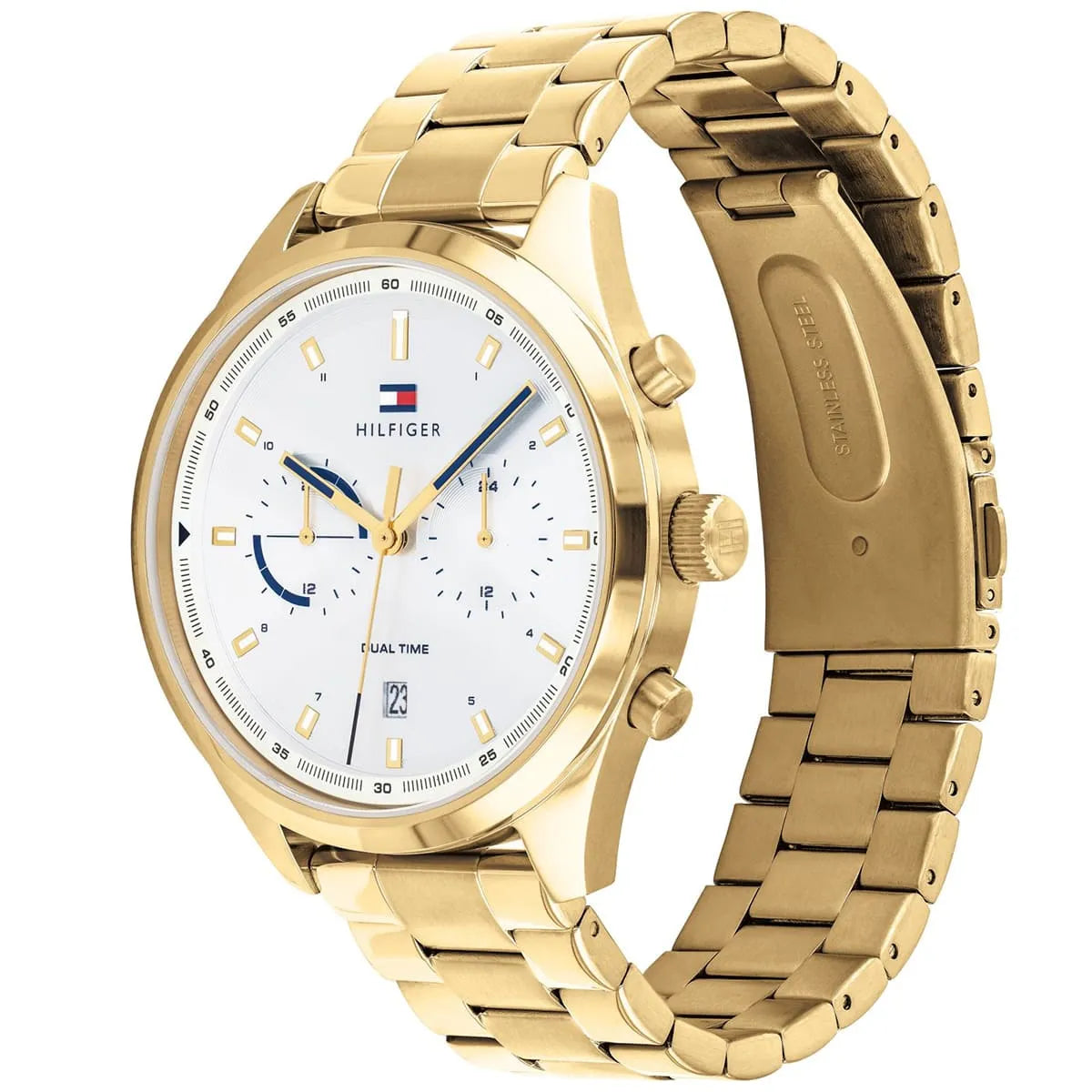 Tommy Hilfiger Bennett Silver Dial Gold Men's Watch - 1791726