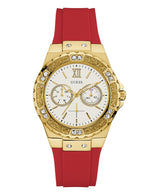 GUESS GOLD TONE CASE RED SILICONE Men's Watch GW0431L1 - Big Daddy Watches