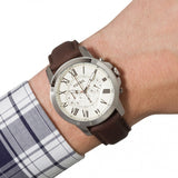 Fossil Grant Chronograph Brown Leather Men's Watch FS4735