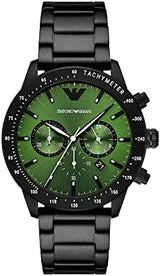 Emporio Armani Chronograph Green Dial Black Men's Watch  AR11472 - Big Daddy Watches