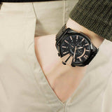 Diesel Mega Chief DZ4309 316L black ion-plated stainless steel 10ATM (100m) water resistant Japan movements with a chronograph and date function