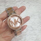 Michael Kors Parker Rose Gold and Silver Ladies Watch MK6314
