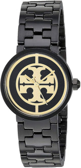 Tory Burch Reva Black Stainless Steel Women's Watch TBW4038