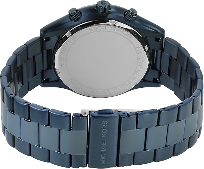 Michael Kors Slim Runway Chronograph Grey Dial Blue Men's Watch - MK8918
