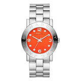 Marc By Marc Jacobs Red Dial Stainless Steel Ladies Amy Watch MBM3302
