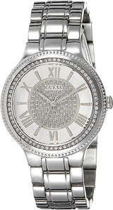 Guess Women's Silver Stainless Steel and Silver Dail Women's Watch W0637L1 - Big Daddy Watches
