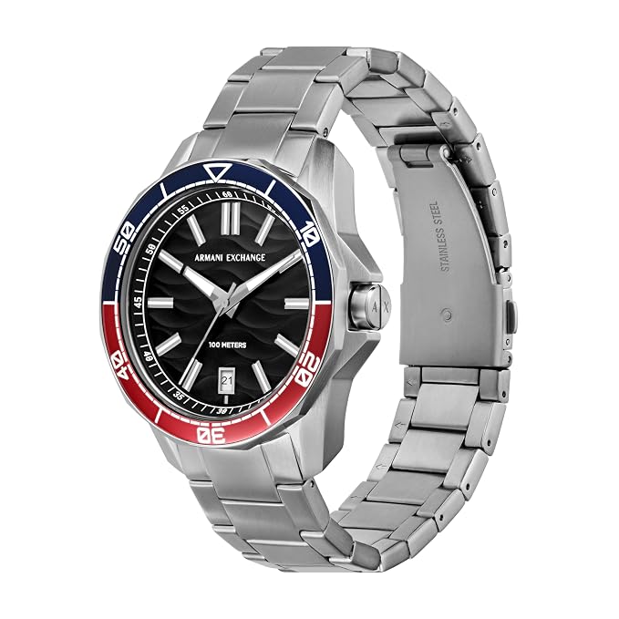 Armani Exchange Spencer Black Dial Silver Watch - AX1955
