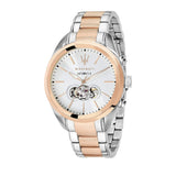 Maserati Traguardo Automatic Silver Open Heart Dial Men's Watch R8823112001