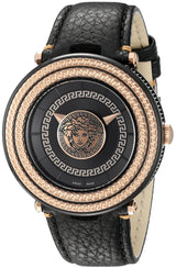 Versace V-Metal Icon Round Leather Strap Men's Watch VQL030015 - Big Daddy Watches