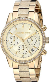 Michael Kors Ritz Chronograph Gold Tone Women's Watch MK6597 - Big Daddy Watches