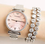 Emporio Armani Pink Mother of Pearl Dial Ladies Watch AR1779