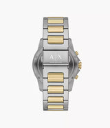 Armani Exchange Men’s Quartz Two Tone Stainless Steel Black Dial 44mm Watch AX7148 ax7148 - Image 4