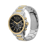 Armani Exchange Men’s Quartz Two Tone Stainless Steel Black Dial 44mm Watch AX7148 ax7148 - Image 2
