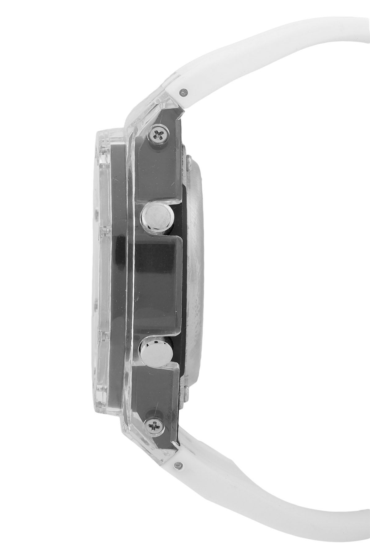 Daniel Klein Digital Grey Dial White Silicon Strap Watch - DK.2100-4