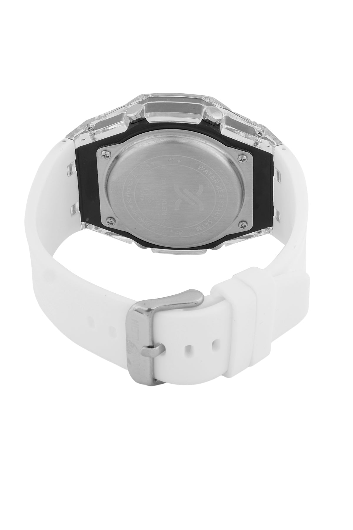 Daniel Klein Digital Grey Dial White Silicon Strap Watch - DK.2100-4