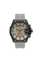 Diesel Mega Chief Men’s Quartz Gray Dial Black Case Silicone Strap Watch DZ4496 DZ4496 - Image 1