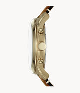 Fossil Grant Chronograph Blue Dial Leather Strap Men's Watch FS5268