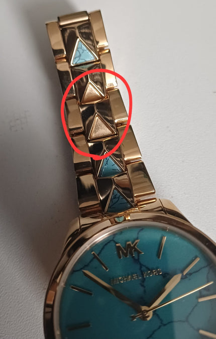 Michael Kors Runway Mercer Turquoise Dial Ladies Watch MK6670 (Defect)