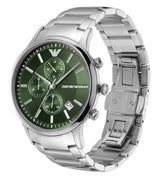 Emporio Armani Chronograph Stainless Steel Green Dial Men's Watch AR11507 - Big Daddy Watches #2
