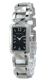 Burberry Signature Quartz Black Dial Silver Steel Strap Watch for Women - BU4210