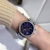 Michael Kors Parker Chronograph Navy Dial Ladies Watch MK6117