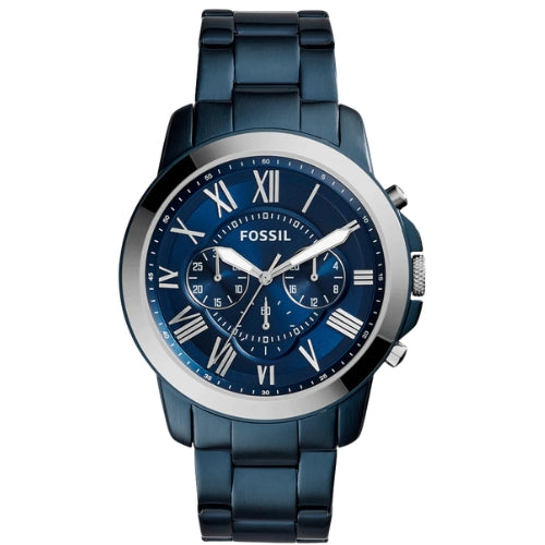 Fossil Grant Chronograph Blue Dial Watch FS5230
