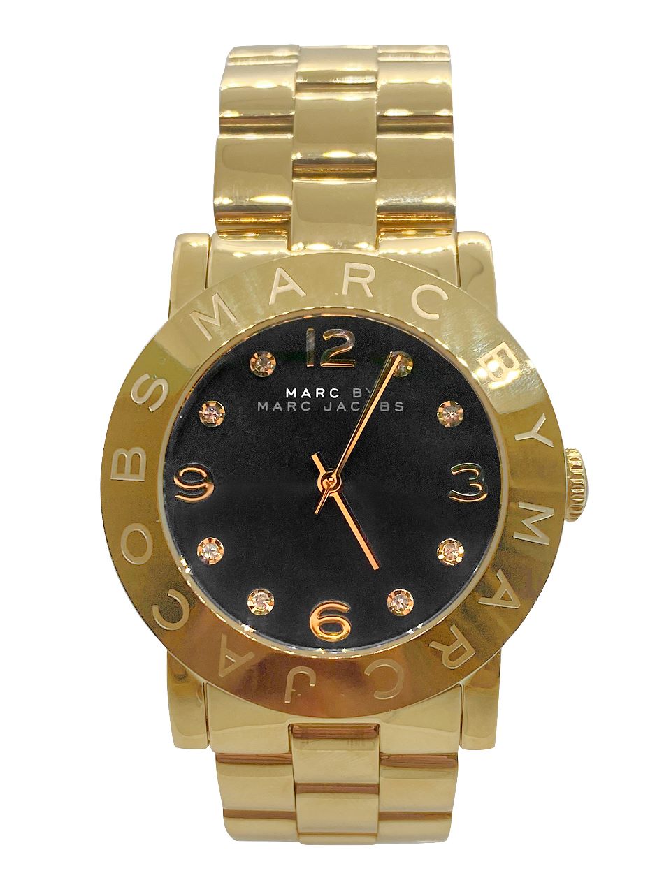 Marc jacobs black gold watch best sale