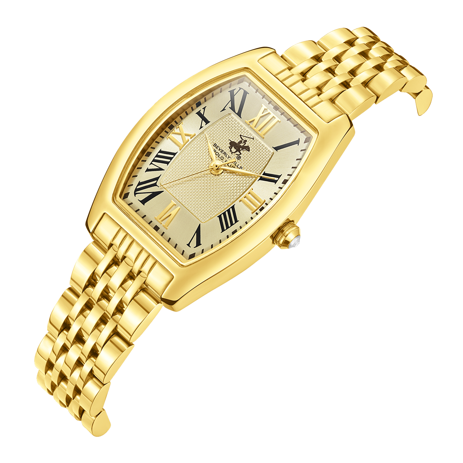 Beverly Hills Polo Club All Gold Tonneau Watch BP3716X.170