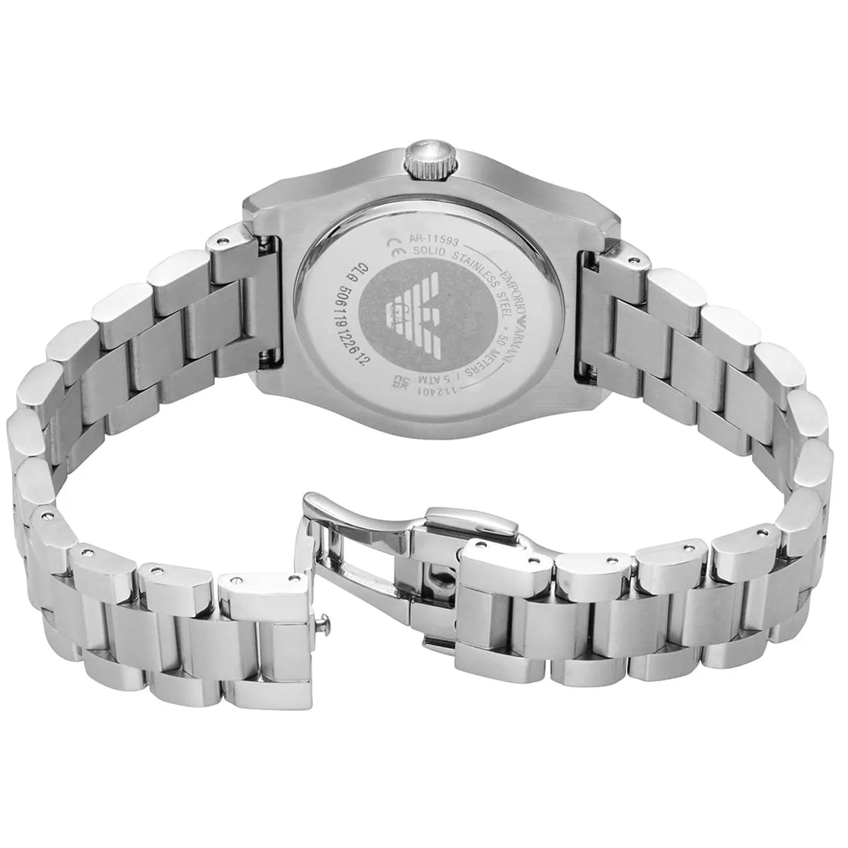Emporio Armani Federica Blue Dial Silver Women's Watch - AR11593