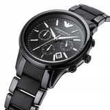 Emporio Armani Ceramica Chronograph Black Dial Men's Watch AR1452