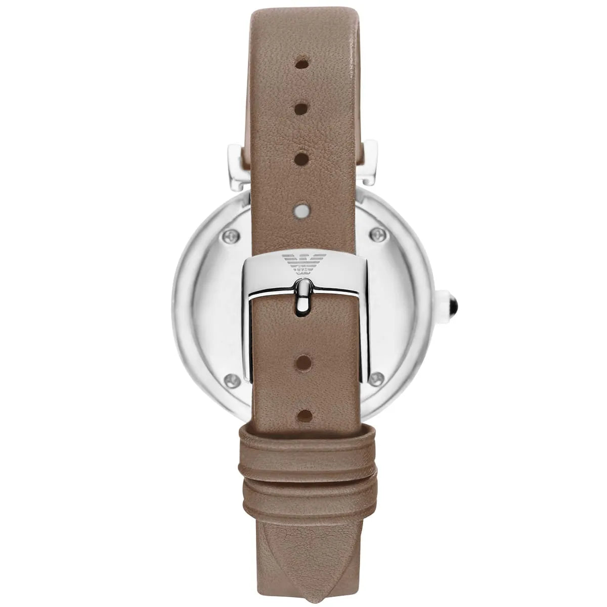Emporio Armani Gianni T-Bar Beige Genuine Leather Women's Watch - AR1768