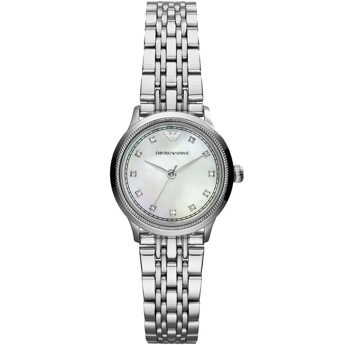 Emporio Armani Alpha X-Small Coin-edge Bezel Silver Women's Watch - AR1803