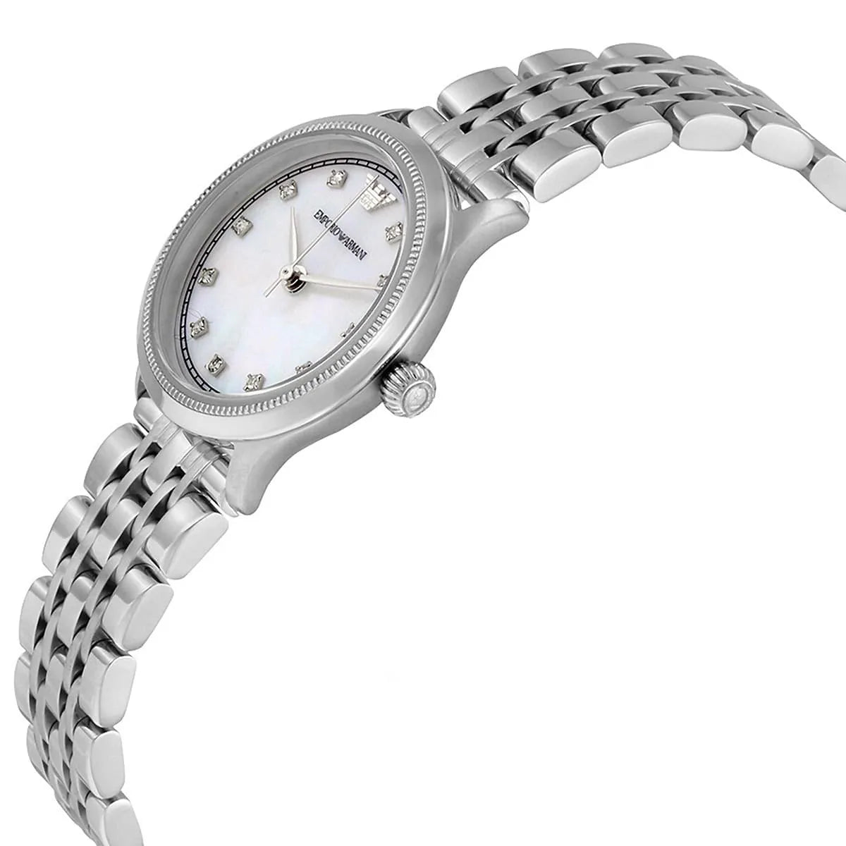 Emporio Armani Alpha X-Small Coin-edge Bezel Silver Women's Watch - AR1803