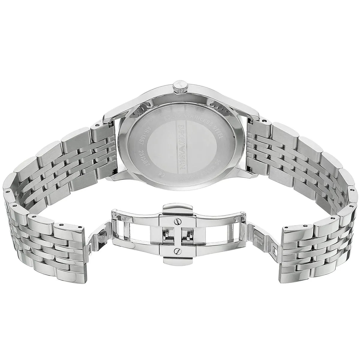 Emporio Armani Beta Large with Date Window Silver Men's Watch - AR1867