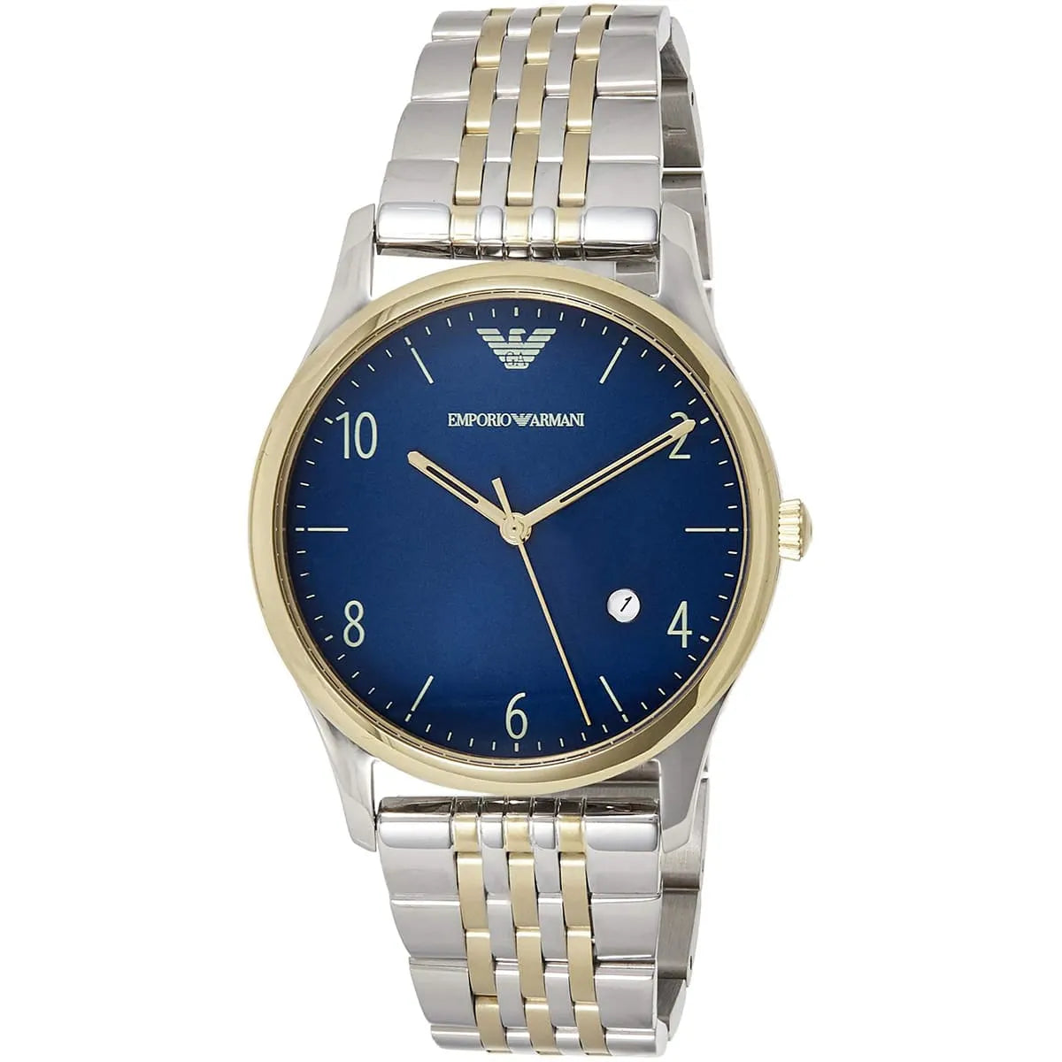 Emporio Armani Beta Large Sunray Blue Dial Two-tone Men's Watch - AR1868