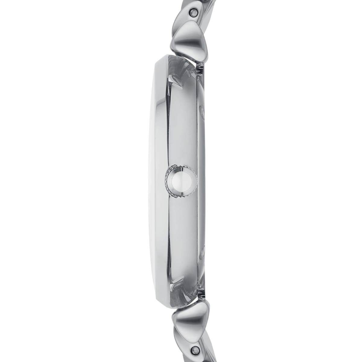 Emporio Armani AR1908 watch side profile showing case depth and bracelet links