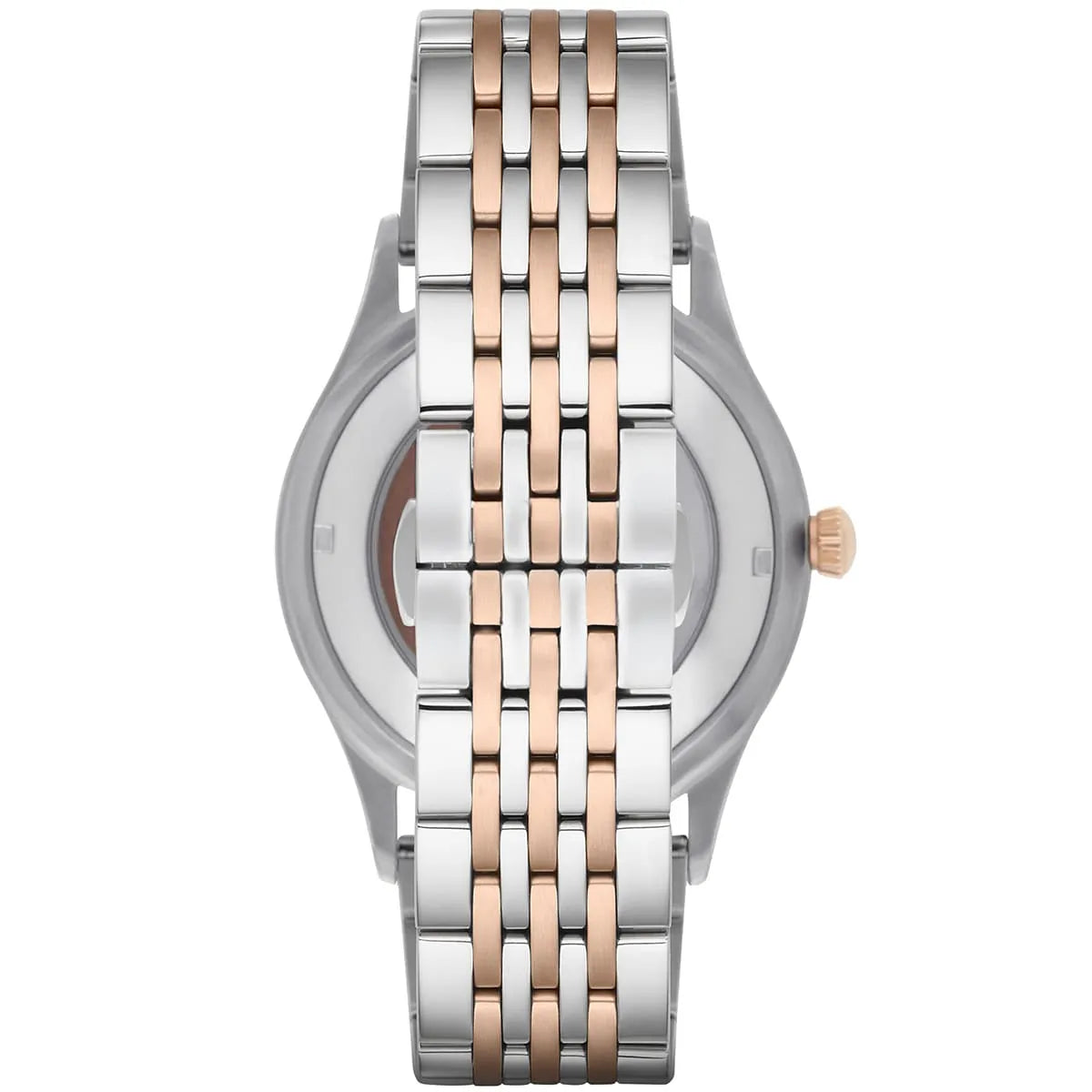 Emporio Armani Meccanico AR1921 two-tone stainless steel and rose gold bracelet