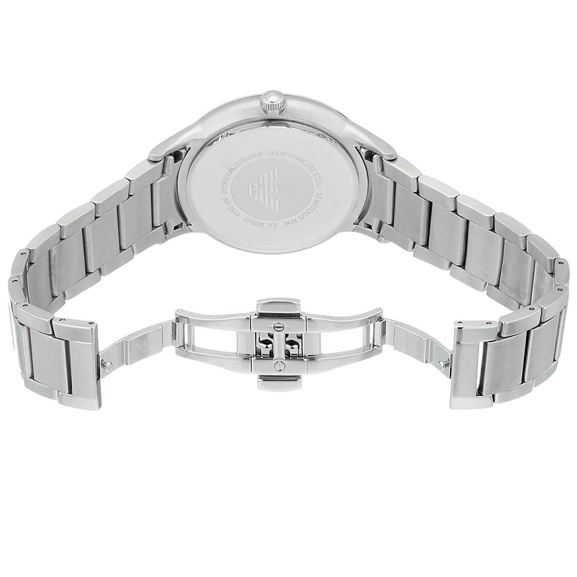 Emporio Armani Renato Quartz Grey Dial Silver Steel Strap Watch For Men - AR2514 AR2514 - Image 7