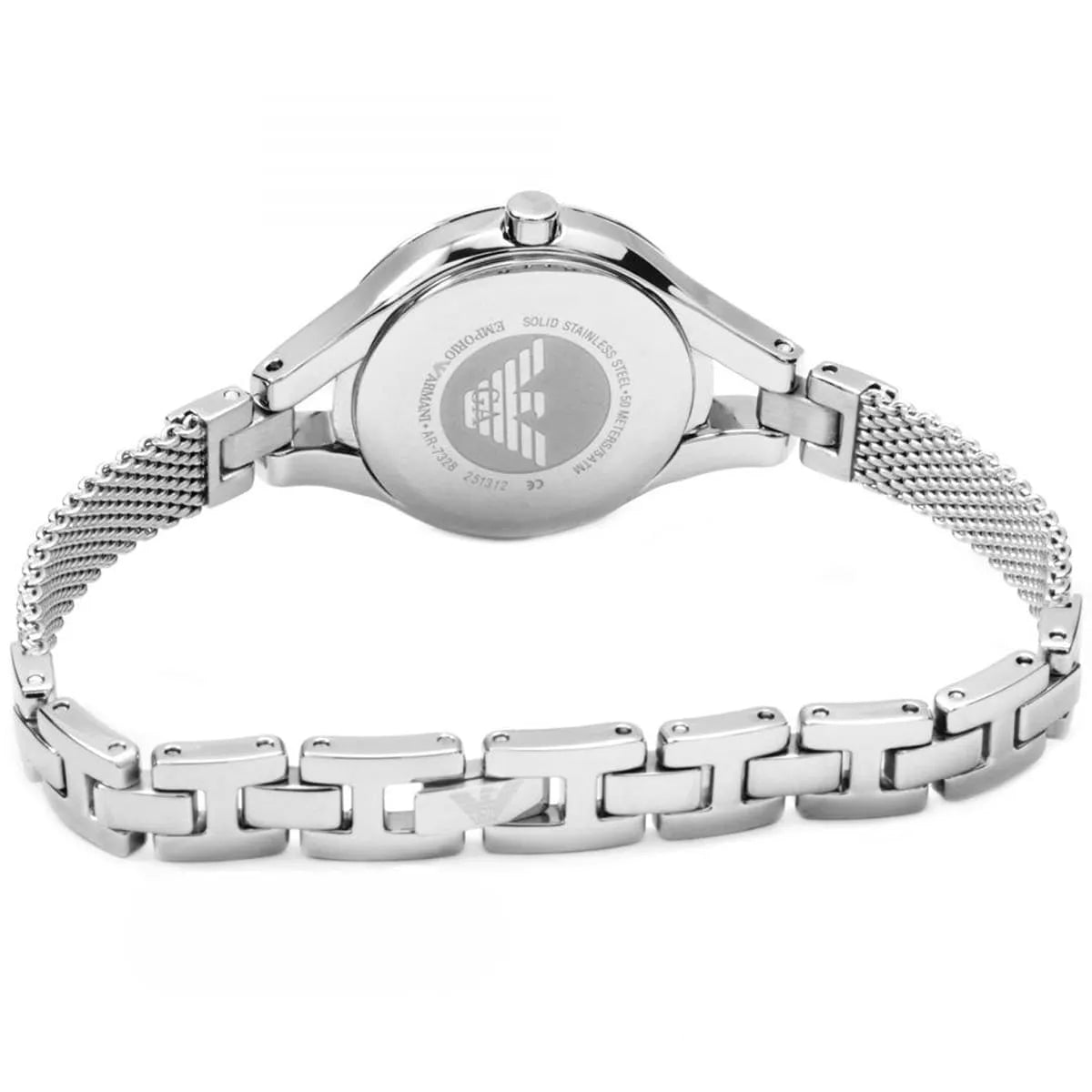 Emporio Armani Chiara Mesh/Milanese Bracelet Silver Women's Watch - AR7328