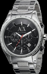 Armani Exchange Silver Chronograph Black Dial Men's Watch  AX1057 - Big Daddy Watches