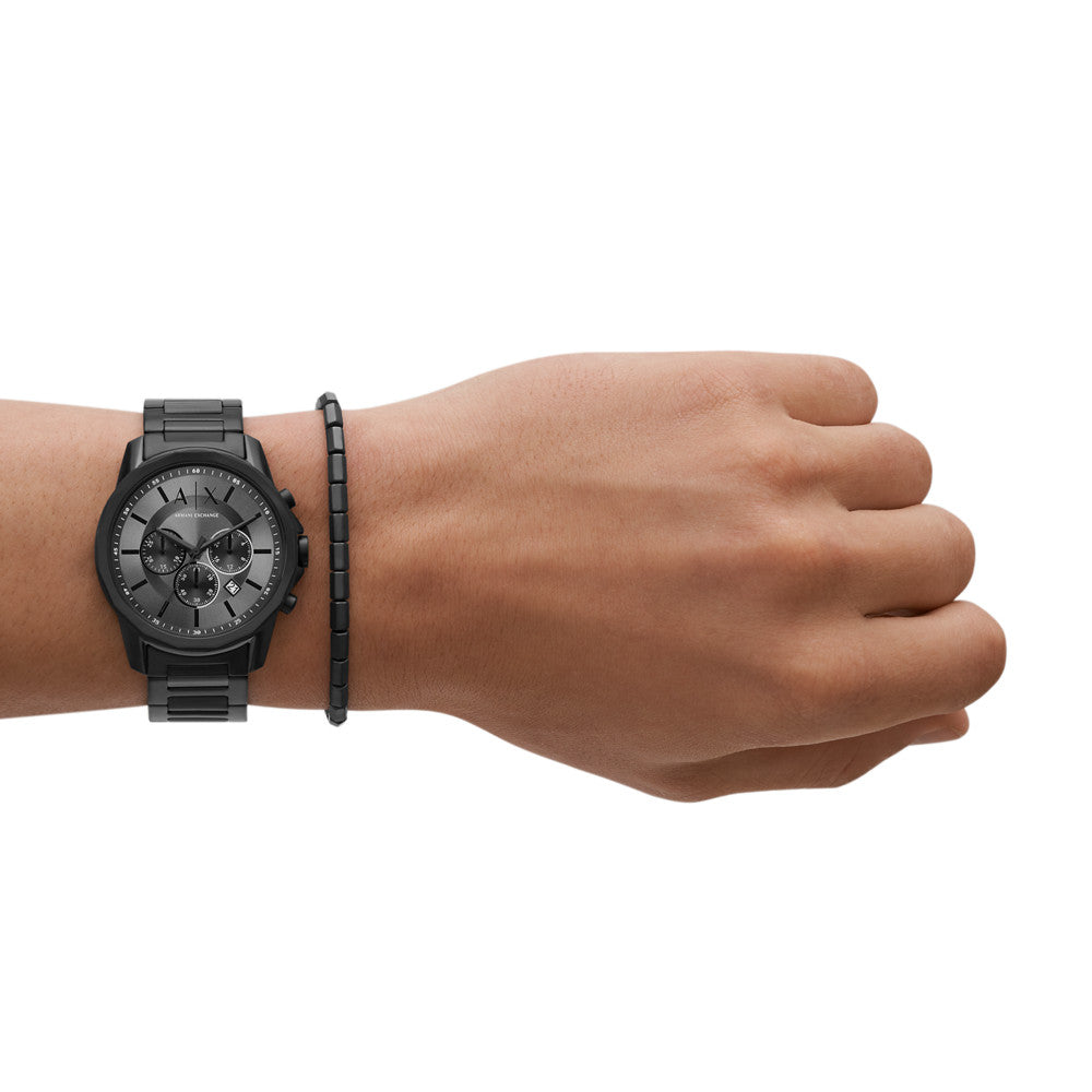 Armani Exchange Chronograph Black Stainless Steel Menβs Watch AX7140 - Watch