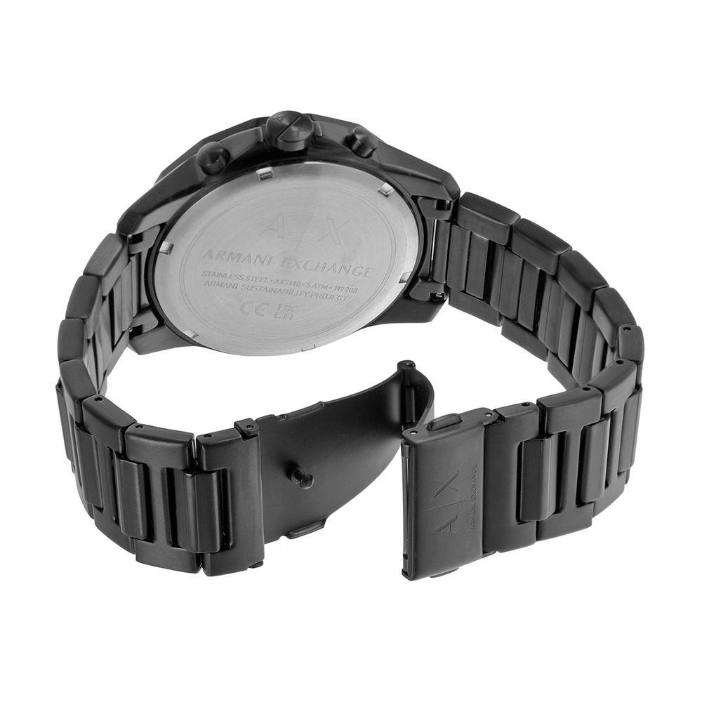 Armani Exchange Chronograph Black Stainless Steel Menβs Watch AX7140 - Watch