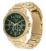 Armani Exchange Banks Chronograph Gold-Tone Green Dial Watch - AX1746