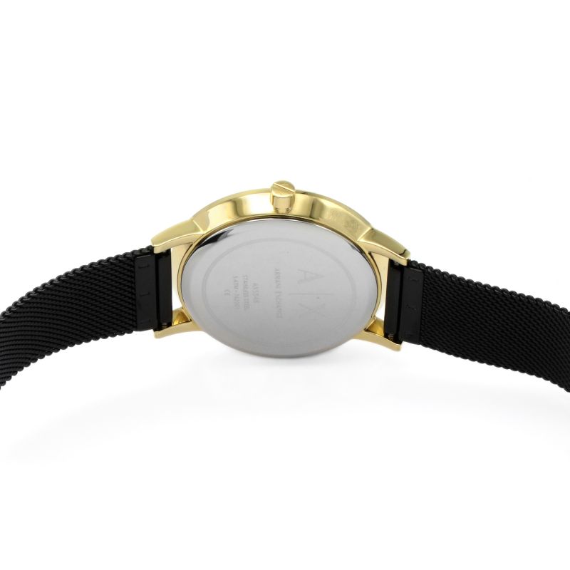 Armani Exchange Three-Hand Black Stainless Steel Women's Watch AX5548 - The Watches Men & CO #6