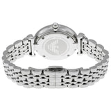 Emporio Armani White Crystal Pave Dial Silver Ladies Watch AR1925