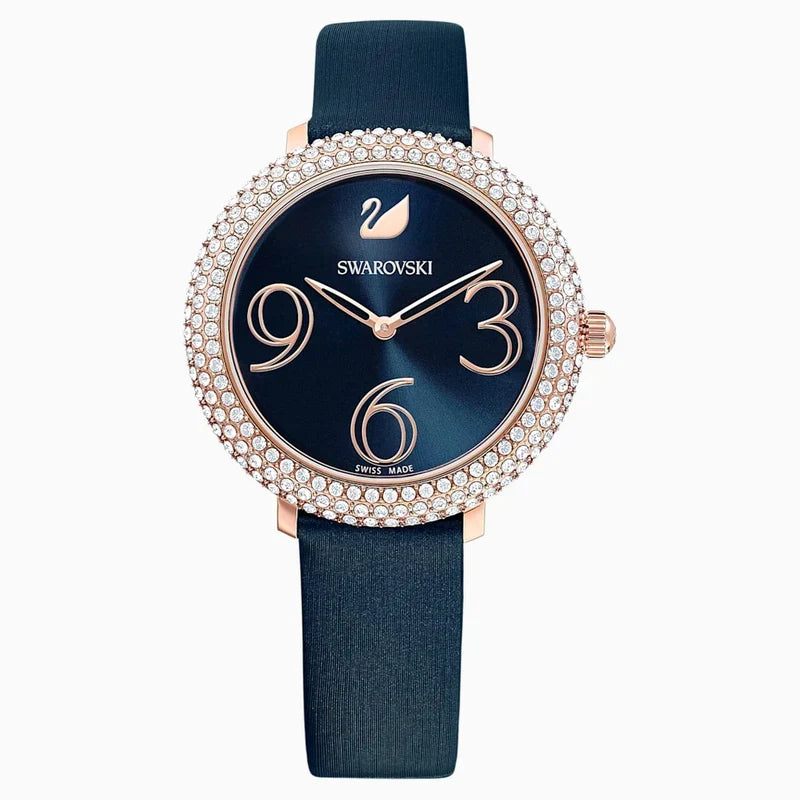 Swarovski Crystal Frost Quartz Blue Sunray Dial Women's Watch 5484061